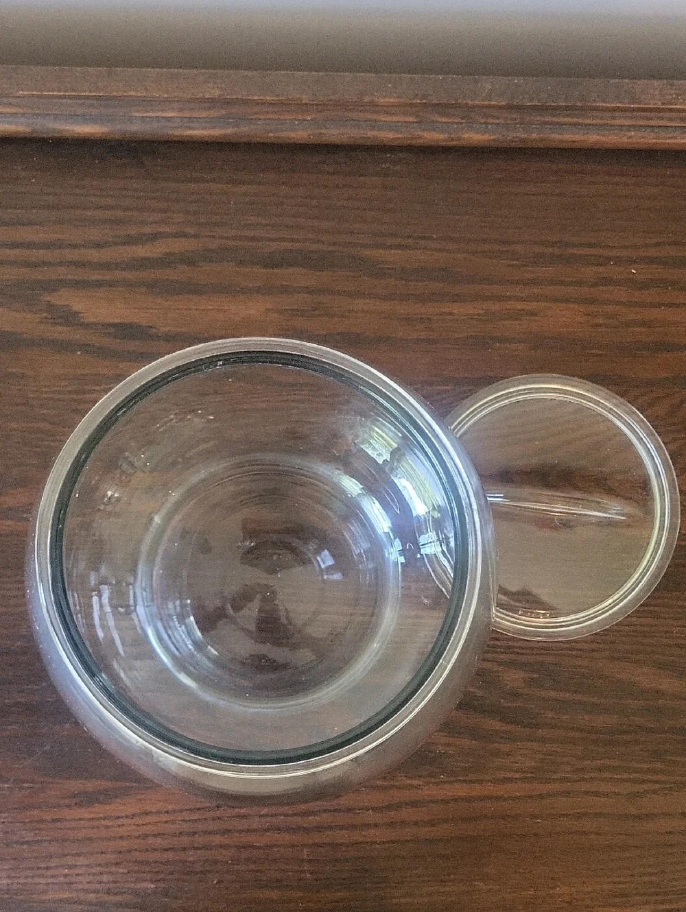 Mid-Century PYREX Clear Glass Apothocary Jar with Lid